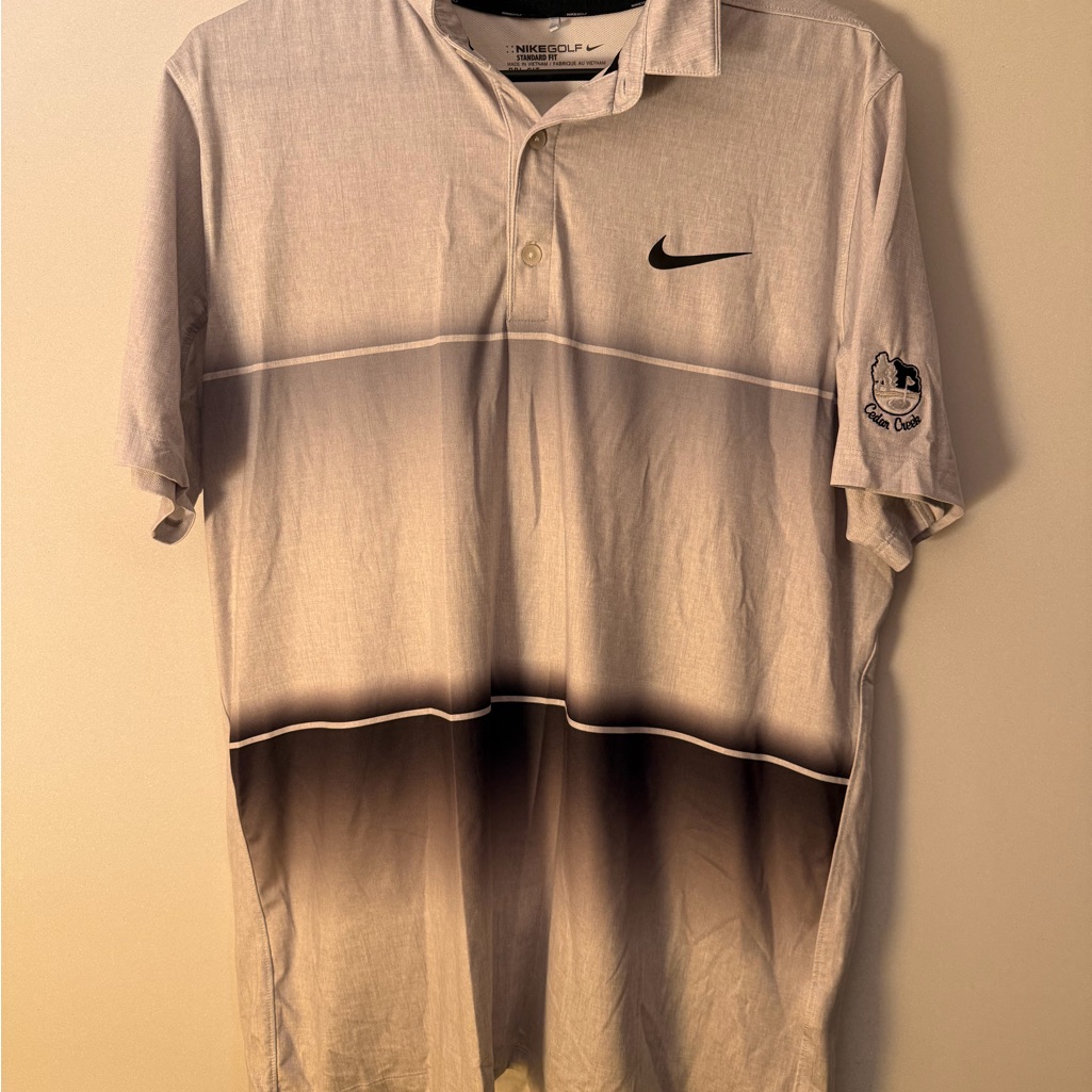 Nike Men's Fade Gradient Polo Shirt In Light Gray And Black